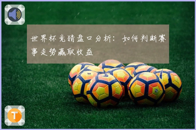 世界杯竞猜盘口分析：如何判断赛事走势赢取收益