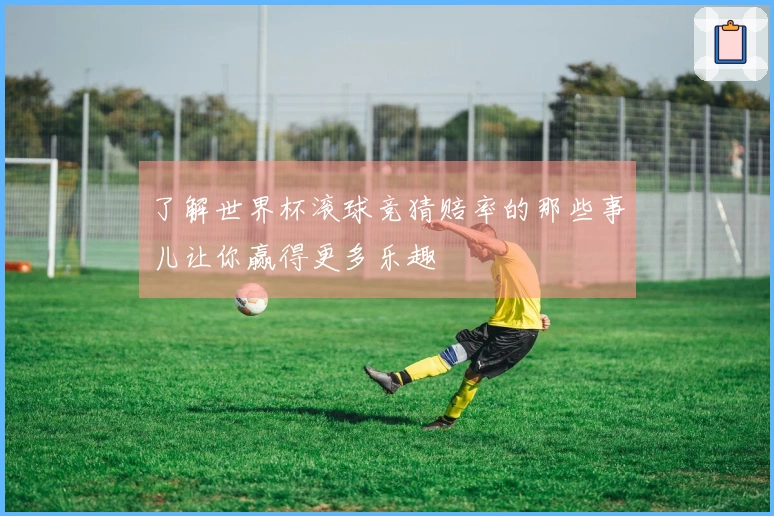 了解世界杯滚球竞猜赔率的那些事儿让你赢得更多乐趣